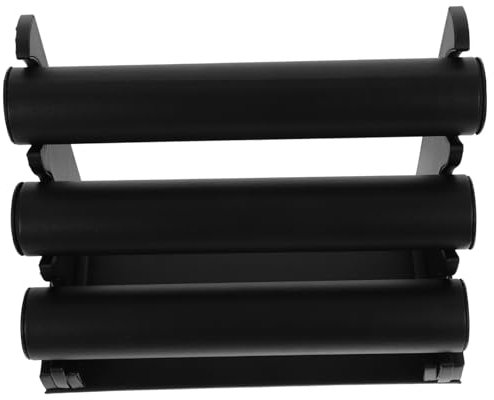 MAGICLULU Armreifständer Aus Pu Leder 3-stufig Abnehmbar Schmuck Organizer Für Armbänder Und Uhren Schmuckpräsentation Tischständer Schwarz
