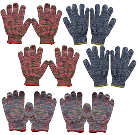 ANDRESLAD 12paare Gartenhandschuhe Aus Nylon Strapazierfähige Arbeitshandschuhe Für Gartenarbeiten Und Hausarbeit Rutschfeste Sicherheitshandschuhe Zum Jäten Pflanzen Und Gießen