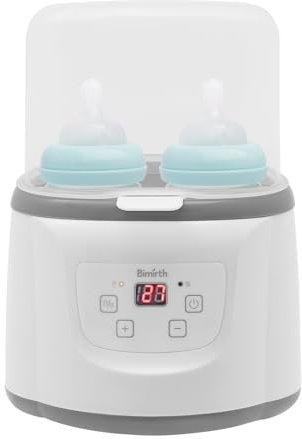 6 in 1 Sterilisator Flaschenwärmer Baby, Doppelbecher Flaschen Wärmer Flaschenwärmer Dampfsterilisator Babyflaschen Bottle Warmer Milchwärmer mit Dampf-Sterilisator, Erwärmen/Auftauen Speisen