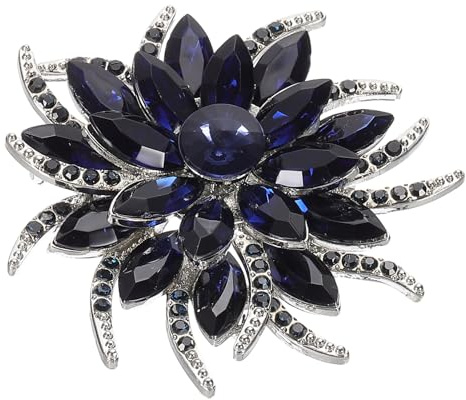 PATIKIL Strass Blumenbroschen, Mode Strass Brosche Pin Abzeichen kristall