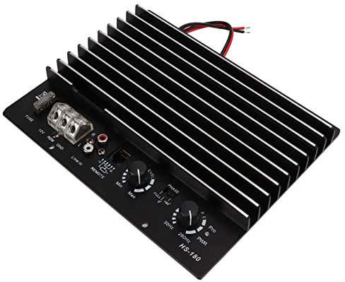 Amplificateur de Puissance de Caisson de Basses de Voiture 1000 W Noir 12 V Amplificateur de Puissance Multi pour Automobile Forte Puissance de Dissipation Thermique pour une