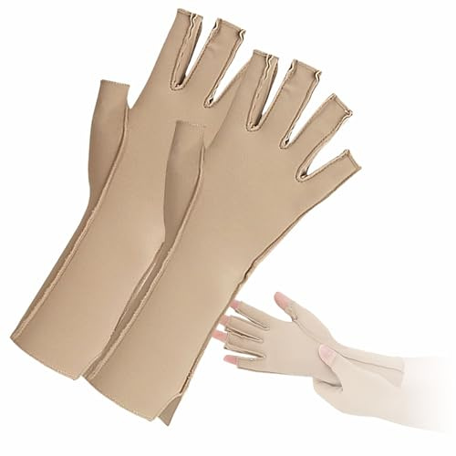 Manchon de compression sans doigts pour soulager l'arthrite – Support du bras et du poignet pour soulager le canal carpien, les RSI, les gonflements, soulager la douleur des mains (paire, L)