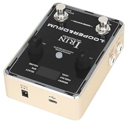 Joyance Looper Pedal trumma maskin looper pedal trummaskin, 44,1 kHz/24 bitar, 160 min inspelningstid, 100 inbyggda trummrytmer, hörlursuttag, lämplig för gitarrister