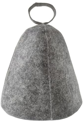 Lesunbak Cappello da sauna – Copricapo per capelli secchi quotidiani, protezione dal calore, cappello da sauna per uomini e donne, ideale per ambienti caldi, vapore sudore, Grigio