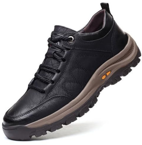 SWZEC CSP Zapatos Zapatos Ortopédide Informales Transpirables Antideslizantes y con Soporte para el Arco cosidos a Mano para Hombre