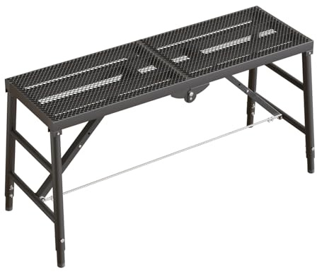 Scaffolding Platform 15.75x59.05 Adjustable Work Platform Support 330 lbs Portable Scaffold 5 Gear Adjust Height 31 to 46 inches Folding Ladder Step Stool Non Slip