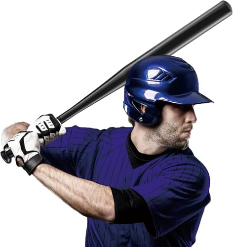 Baseballschläger aus Stahl 82 cm robuster Baseball/Softballschläger für Freizeit & Training, ideal für Hobbyspieler & Athleten (schwarz Aluminium)