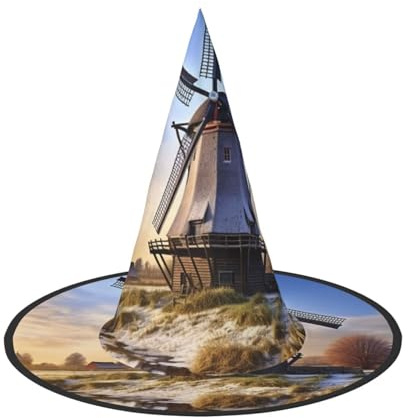 KLLTYHMU 1 Halloween Witch Hats Traditional Windmill Witches Hat Mens Womens Floating Hats Costume Accessories Indoor Outdoor Halloween Decorations For Porch Yard Indoor Outdoor Decor Party Supplies