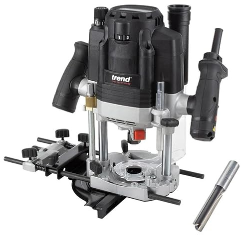Trend T8 Dual-Mode 3-1/4 HP Plunge Router with 1/2 Inch Collet, Variable Speed, Router Table Compatible with Precision Centering System, Includes 1/2 Inch Straight Bit, U*T8EK/A