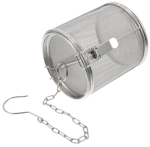 Milisten Filtre à Épices en Acier Inoxydable 16 Cm, Panier Passoire à Mailles Fines pour Mijoté en Cocotte, Accessoire Cuisine Professionnel pour Infuser et Filtrer Saveurs Style Aléatoire