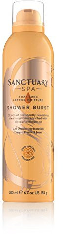 Sanctuary Spa Gel douche moussant, mousse infusée aux huiles naturelles, végétalien et sans cruauté envers les animaux, 200 ml