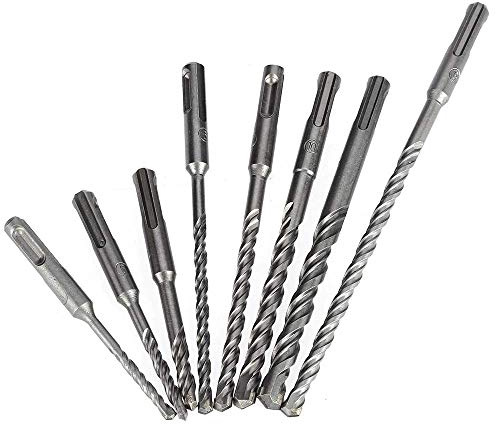 SDS PLUS Bohrer Set Länge: 260mm Durchmesser: 6, 8, 10, 12, 14, 16, 18, 20mm je 1 Stück Steinbohrer