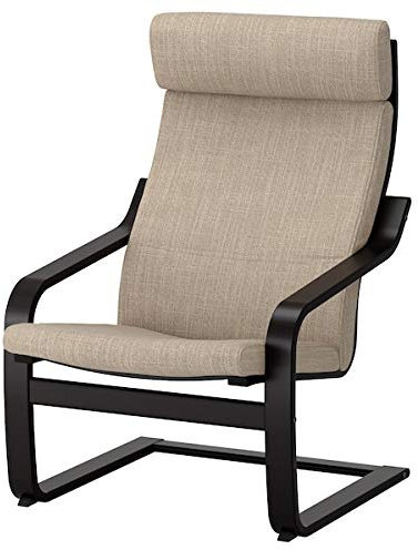 POÄNG Sessel, schwarz-braun, Hillared anthrazit, 68x83x100 cm, strapazierfähig und pflegeleicht Stoffsessel Sessel und Chaiselongues. Sofas & Sessel Möbel Umweltfreundlich. 68x83x100 cm Beige