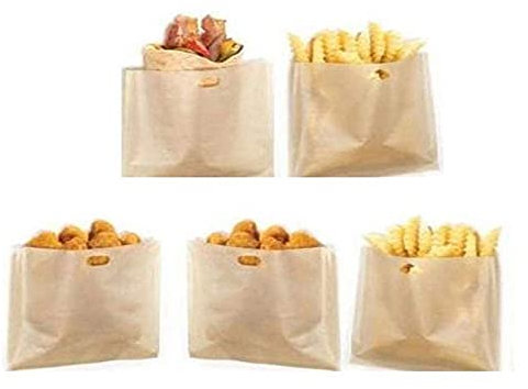 XLKJ 10 Pcs Bolsas para Tostada, Bolsas de Papel para Sándwich, Bolsas de Papel, Bolsas Reutilizables para Alimentación