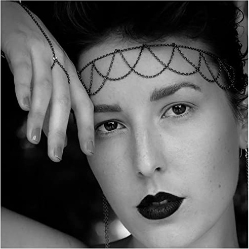 Inilbran Boho Quastenkopfkette Lagenstirnband Kopfkette Schwarz Quasten Kopfschmuck Festivalhaar Stirnband Haarschmuck Für Frauen Und Mädchen