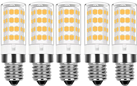 TIAFELNGLY E14 LED Maiskolben Lampen, 5W E14 LED Leuchtmittel, Warmweiss Mais Glühbirnen 5er Pack