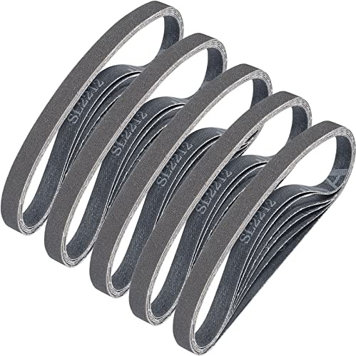 Sruhrak Schleifbänder 13 x 457mm- 30 Stück 120 Grit Siliziumkarbid-Schleifbänder zum Polieren und Entrosten von Metall