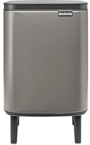 Brabantia - Poubelle Bo Waste Hi 7L avec Couvercle à Fermeture Douce, Seau Intérieur Amovible et Poignée de Transport - Convient pour la Salle de Bain, la Chambre et le Bureau à Domicile.
