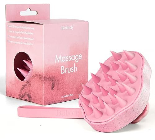 Bellody® Original Kopfhaut Massagebürste, für Massage und Stimulation des Haarwachstums (1 Stück in Mellow Rose) - Hair & Scalp Massager für nasse & trockene Haare
