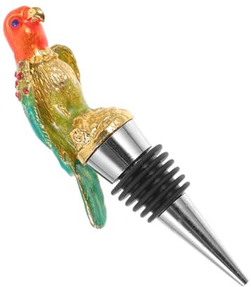 PRETYZOOM Parrot Wine Bottle Stopper Gold Decorative Bottle Plug Sealing Wine Stopper Beverage Preservation Home Bar Use