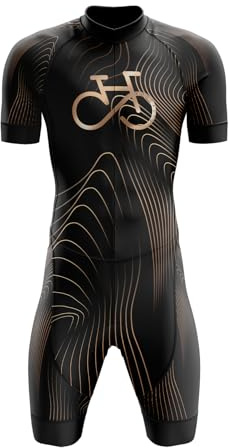 VOXCAUTQ Cykeldräkt för män, pro trefunktion kortärmad, närmare triathlon för racing tri-dräkt, triathlondräkt för män, snabbtorr, andningsbar, TYP-2, XXL