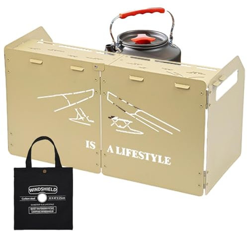 Pare-vent pliable pour réchaud de camping - Pare-vent pliable - Léger et portable - Pour la cuisine en randonnée