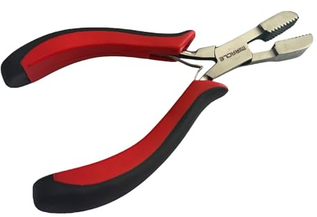 Fusion Bond Crusher Tool for Keratin Tip Hair Extensions, Professional Pliers for Installing & Removing Flat Tip, Micro Ring & Bead Extensions – Real Grip Design for Salon & At-Home Use By MIRACLE