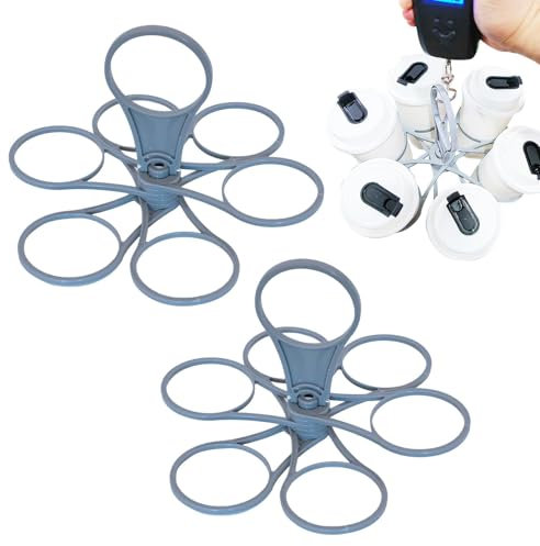 Portador de Bebidas,Portador de Bebidas con asa | 2 portavasos Plegables para café - Portavasos Plegable Resistente, portavasos con asa para conciertos Deportivos en Festivales