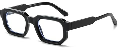 YAMEIZE Rettangolari Occhiali Luce Blu Uomo - Donna Retrò Ottagono Occhiali Anti Luce Blu Occhiali Filtro Luce Blu Occhiali