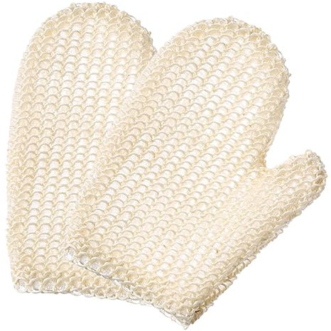 TOKIDNY Badehandschuhe 2 Stück Sisal Körperpeelinghandschuhe Peeling Duschhandschuhe Für Sanfte Hautreinigung Und Massage Wiederverwendbar Hautfreundlich Geeignet Für Dusche Und Badewanne