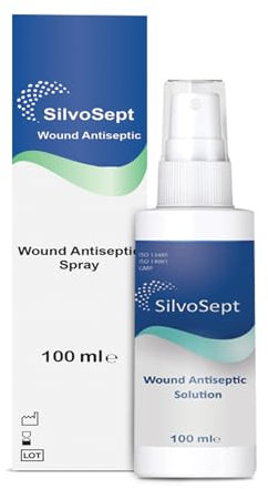 Chitotech SilvoSept Antiseptic Spray for Wounds 100ml – Nano Colloidal Silver Wound Spray, Antibacterial Spray for Skin, Wound Healing Ointment & Disinfectant Spray for Skin
