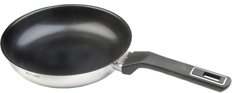 WECOOK! Sartén Eterna Antiadherente Inducción, Acero Inoxidable, 28 cm | Quantanium 3 capas, sin PFOA, base tricapa termo-difusora 3,5 mm, apta para lavavajillas, mango baquelita Soft Touch