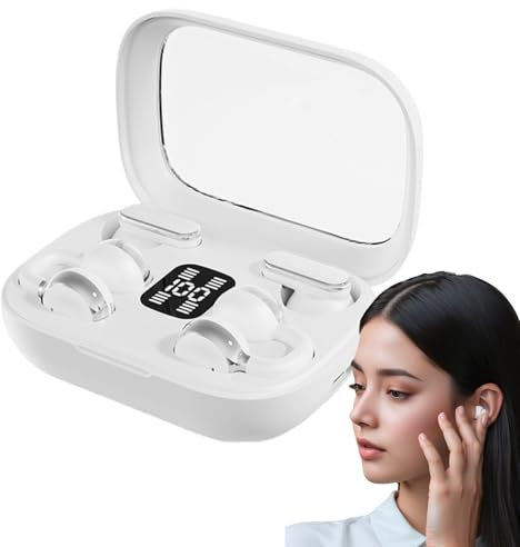 Générique Casque Audio avec Clip | Écouteurs Intra-Auriculaires Réducteur de Bruit,Casque Sport Étanche avec Écran LED et Autonomie Prolongée pour Entraînement, Gym et Réunions