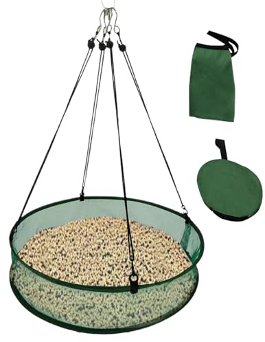 Vogelfutterstation Auffangschale – Vogelfutterstation Fallende Saatschale | Outdoor Vogelfutterhalter mit platzsparendem Design für Auffahrt, Balkon, Terrasse