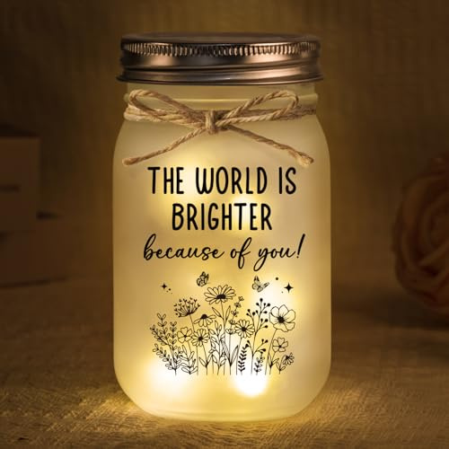 Juratar Thank You Gift, Appreciation Mason Jar Night Lights | Thank You Gifts for Women, Thank-You Gifts For Colleague, Teacher, Nurse, Friend, Doctor