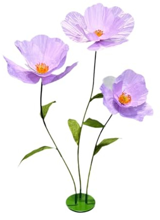 Qianly Fleurs Géantes Fleur de Mariage Décoration de Scène Arrangement sur Socle et Décoration Florale Facile à Installer et Légère Adapté pour Accueils de, Violet