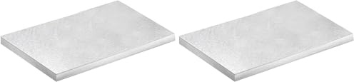 dekora - Base para Tartas Rectangular - Medidas 40 x 30 x 1,2 cm - Bandeja de Cartón Rígido Recubierto con Papel de Aluminio - Apto para Contacto Alimentario y Reutilizable - Color Plata