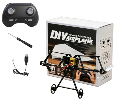 RC-motorkit för pappersflygplan, DIY-byggsats, elektriskt fjärrstyrt flygplan - för bakgård, , camping, skola, födelsedag, semester, gräsmatta, park