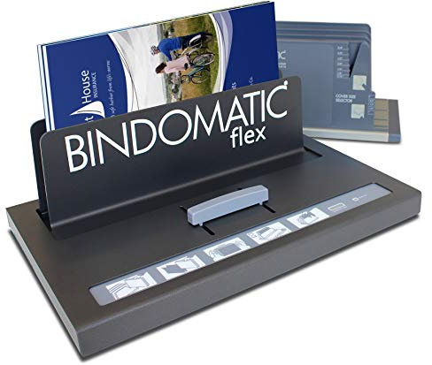 Bindomatic Thermobindegerät Flex Starter Kit mit 80er Pack Aquarelle Eco Mappen in weiß