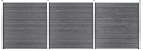 vidaXL Gartenzaun WPC 526x186 cm Grau