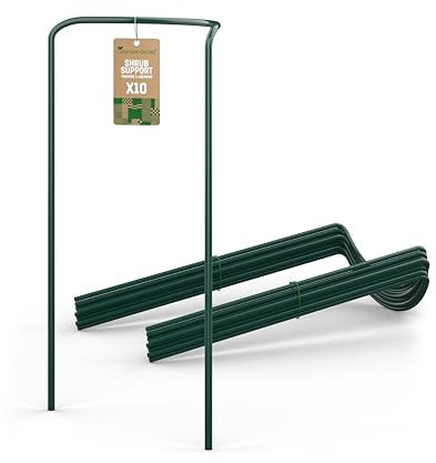 GardenGloss Kit de 10 Tuteur Plante (70cm x 40cm) - Supports pour Plantes Grimpantes et Fleurs - Aidez Vos Plantes à Pousser - Pieux à Hortensias, Pivoines, Plantes Vivaces et Plus