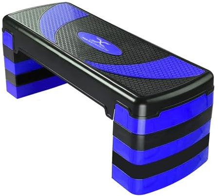 Aerobic-Stepper mit 5 verstellbaren Stufen (10/15/20/25/30 cm) Cardio-Gewichte Yoga-Übungs-Workout-Stepboard Rutschfestes Home-Gym-Routine-Fitness-Training