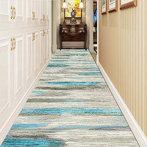 Läufer Teppich Flur rutschfest Flurläufer, Teppiche, moderne, extra lange, schmale Teppiche, Läufer für Eingangsbereich, Treppen, Flur, Korridor, Treppen, waschbarer Boden, rutschfeste Matten – 1m, 1,