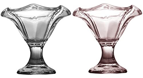 KOLUZ Verre Ice Cream Dessert Bowl, Verre Sundae Verres, Sundae Fruit Trifle Bowl pour la crème glacée, 160ml, Verre Pudding Bowl, Bols de service Coupes de crème glacée,A