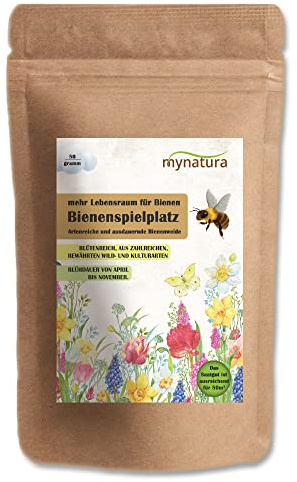 Bienenspielplatz Bienenweide | bunte Mischung | Blütenmischung | Wildblumen | Wildarten | Saatgut | Blumenweide | Blumenwiese (1x50g)