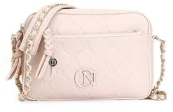 CAFèNOIR BORSA Camera bag con logo embossed all over cipria