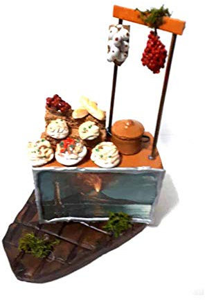 BLUSUPERSHOP 1 Terrakotta Bäcker Taralli 15 18 cm hoch für Hirten 10 cm Krippe San G. ARMENO erhalten Sie einen kostenlosen Schlüsselanhänger bereits