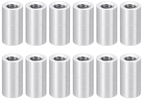 PATIKIL M3 Aluminium Abstandshalter, 12 Stück Metall Abstandsbolzen Hülsenmutter 3mm ID x 5mm OD x 10mm L Gewindeabstandshalter Schraubenständer Rund für RC Auto Motherboard, Silber