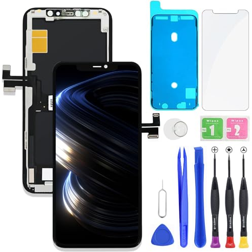 Per iPhone 11 Pro Display LCD FHD Schermo di ricambio 3D Touch Digitalizzatore Telaio Assemblaggio completo con strumenti di riparazione + adesivo impermeabile + pellicola protettiva per lo schermo