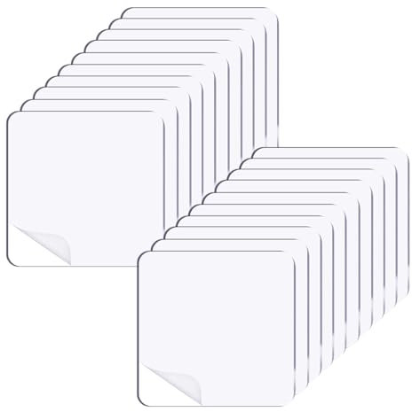 Cleminsta 20 Almohadillas Adhesivas de Doble Cara, Cinta Doble Cara Almohadilla, Adhesivos Cuadrados, Adhesivo Doble Cara, Cinta Doble Cara Transparente, Cinta Adhesiva Extrafuerte